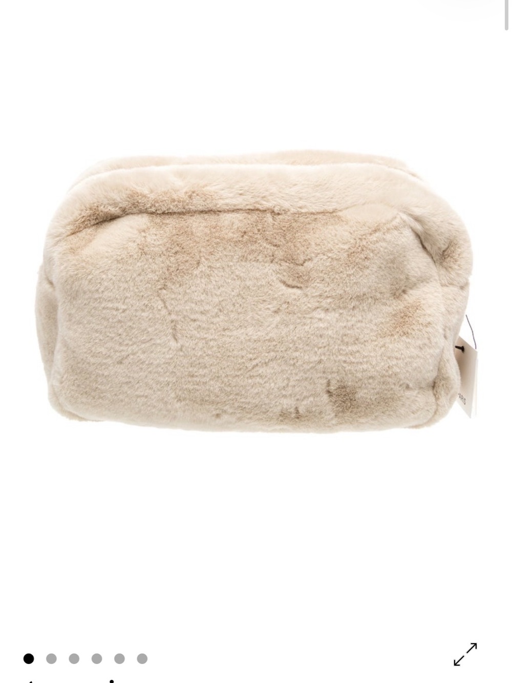 NWT Apparis Plush Faux Fur Clutch in Cream